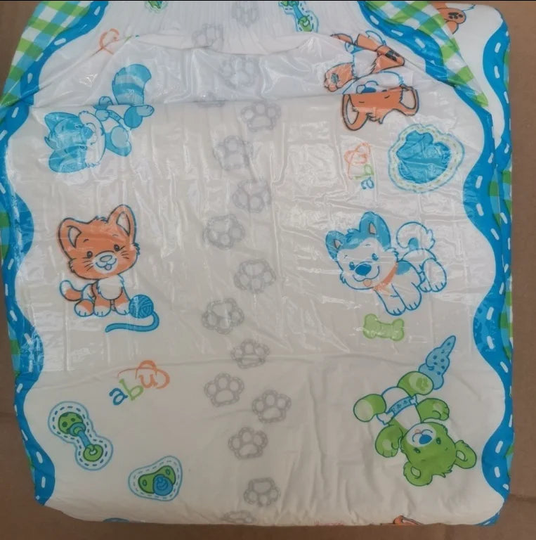 5pcs Extra Large Thick ABDL Adult Baby Disposable Diaper Pant Large Capacity Cartoon Pattern DDLG diapers No Reused Panties
