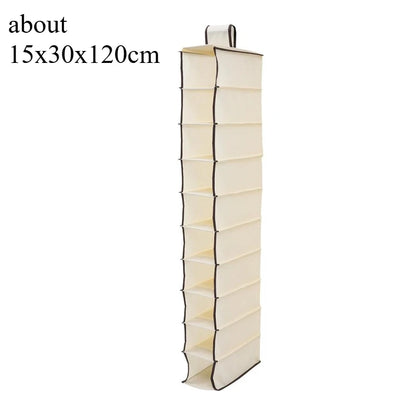 Hanging Shoe Organizer 10-Shelf Hanging Closet Organizers Storage Shoes Organizer Shelves Hanging Shoe Rack Holder for Bedroom