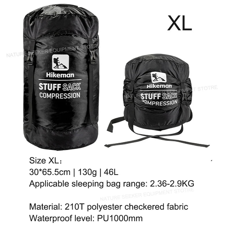 HIKEMAN Compression Stuff Sack for Sleeping Bag Outdoor Camping Backpacking Hiking Gear Storage Bags