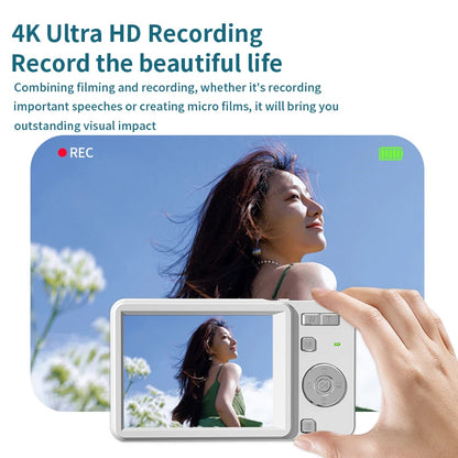 Lenovo 64MP 4K Digital Camera with 16X Zoom Autofocus Vlogging Camera for Students YouTube Video Portable Travel WiFi