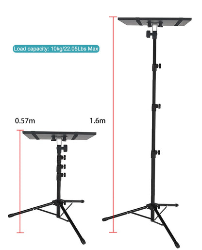 Universal Projector Tripod Stand 160cm Fit 10KG Projector Stand Bracket Adjustable Tabletop Floor Projector Stand Bracket DSLR
