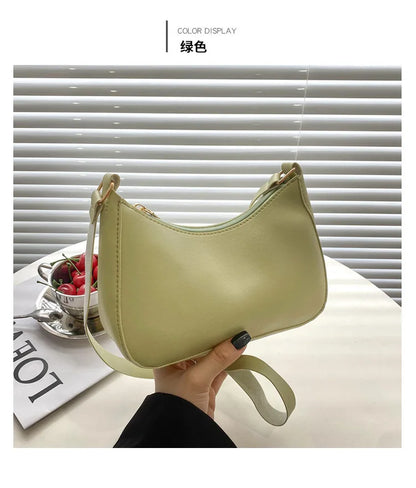 Fashionable and Trendy Solid-color Handbags Simple and New Small Square Bag Stylish and High-quality Single-shoulder Armpit Bags