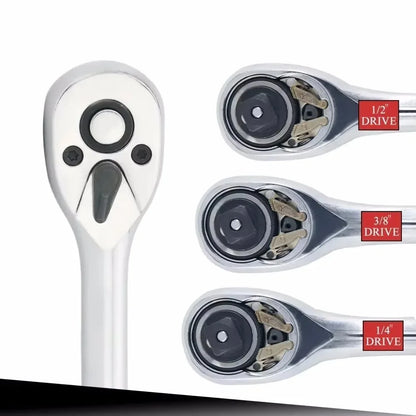 Ratchet Wrench 24Tooth Quick Release 1/4'' 3/8'' 1/2'' Socket Automotive Nut Reversible Drive Wrench Mechanical Hand Repair Tool
