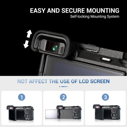 JJC A6700 Eyecup FDA-EP20 Soft Silicone Eyecup Eyepiece Viewfinder Eye Cup for Sony A6700 Replaces Sony FDA-EP20 Eyecup