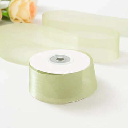 Beautiful Translucent Chiffon Ribbons 2.5cm Width DIY Handicraft Bowknot Festival Gift Box Packing Ribbons