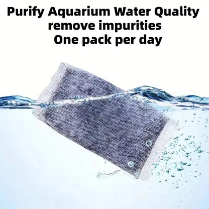 20/40PCS Fish Tank Filter Activated Carbon Bags Premium Aquarium Filter Media Purifies Water Removes Toxins Odors Long Lasting