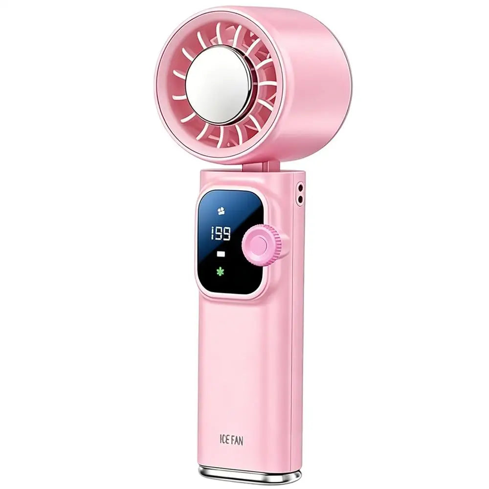 Portable Fan 199-Speed 4000mAh Rechargeable Low-Noise Summer Blower Small Pocket Fan For Beach Vacation Outdoor Indoor Travel