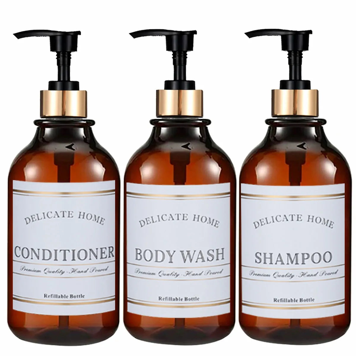 Soap Dispenser with Pump and Labels Dish Soap Dispenser for Kitchen Sink Countertop Decoration Refill Hand Wash Bottle