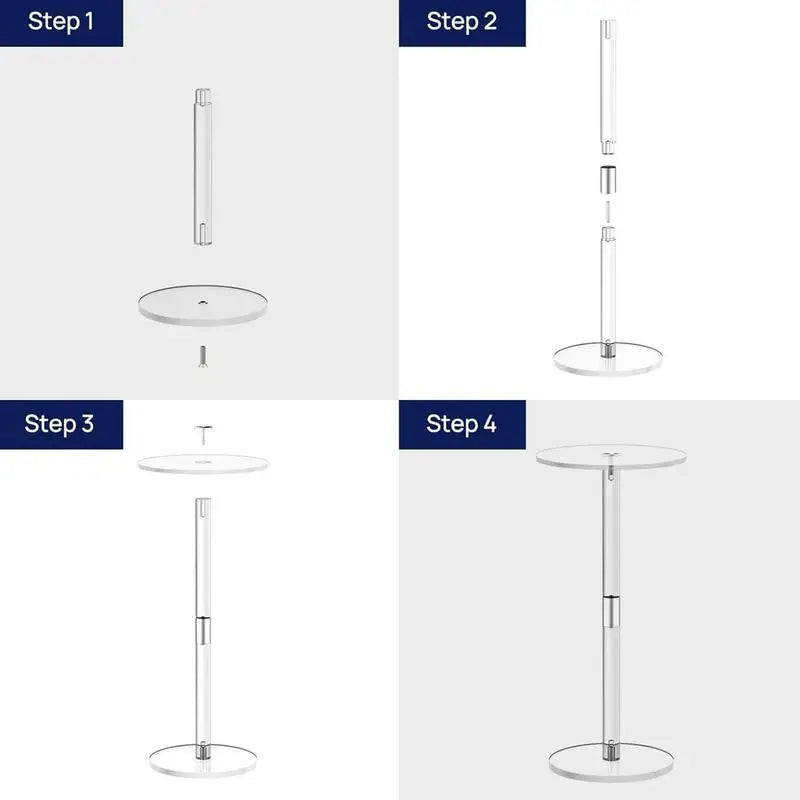 Acrylic Transparent Coffee Clear Drink Table Small Round End Modern Living Room bedside Table Acrylic desk Home Decorations