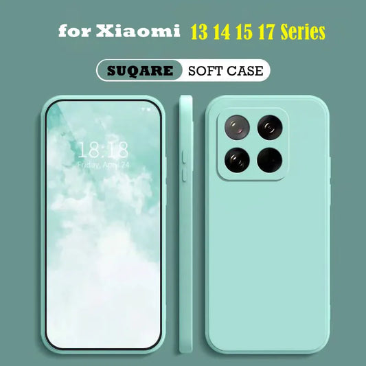 Orginal Liquid Silicone Case for Xiaomi 17T Pro 17 Max Mi 13 14 15 13T 14T 15T Pro Built-in Fluff Shockproof Protect Soft Cover