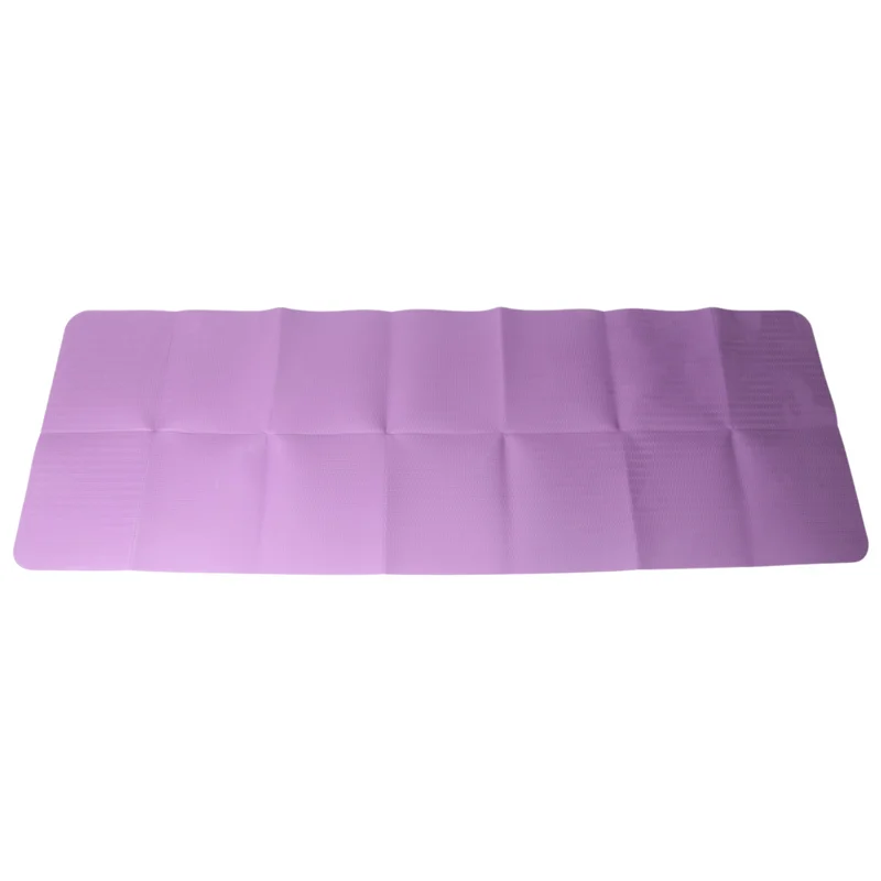 Y67A-2X Foldable Yoga Mat Folding Travel Fitness Exercise Mat Double Sided Non-Slip For Yoga Pilates & Floor Workouts Purple
