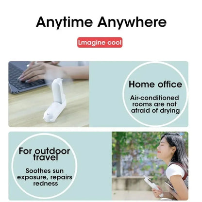 Portable Mini Fan Type C Rechargeable Handheld Cute Creative Cartoon Fan Adjustable Folding Outdoor Travel Cooling Handheld Fan