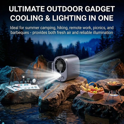 Portable Fan 199 Adjustable Speeds Rechargeable Waist Clip Fan for Cycling Traveling Fishing Camping Beach Road Trip Jobsite Men
