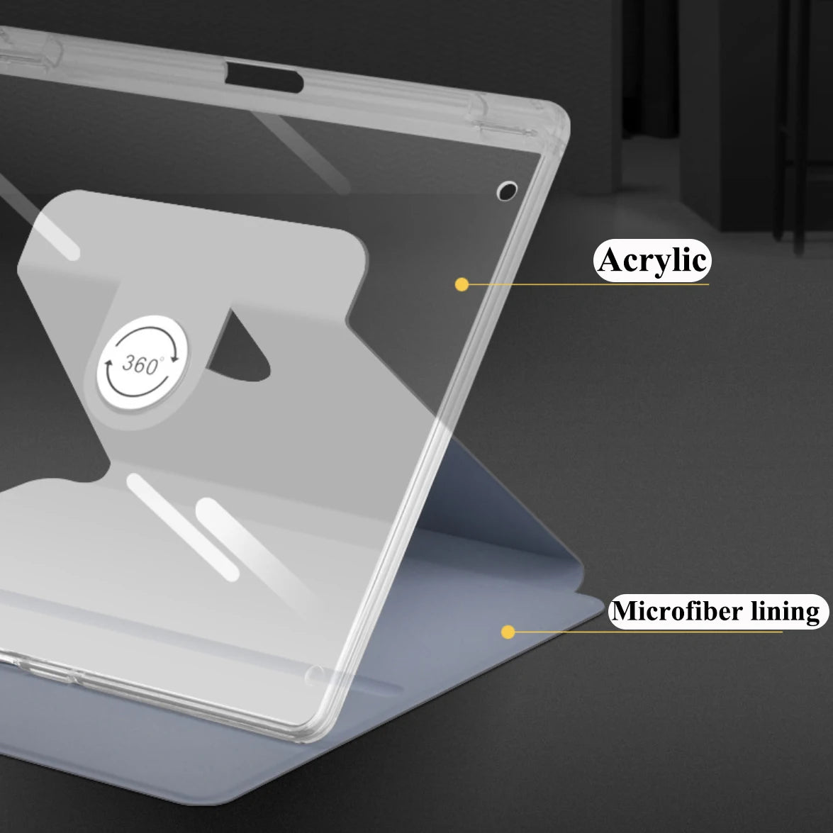 Rotation Acrylic Case For Kindle Scribe 2024 2022 Case 10.2 inch PU Leather Auto Wake Sleep Ebook Cover Funda with Pencil Holder