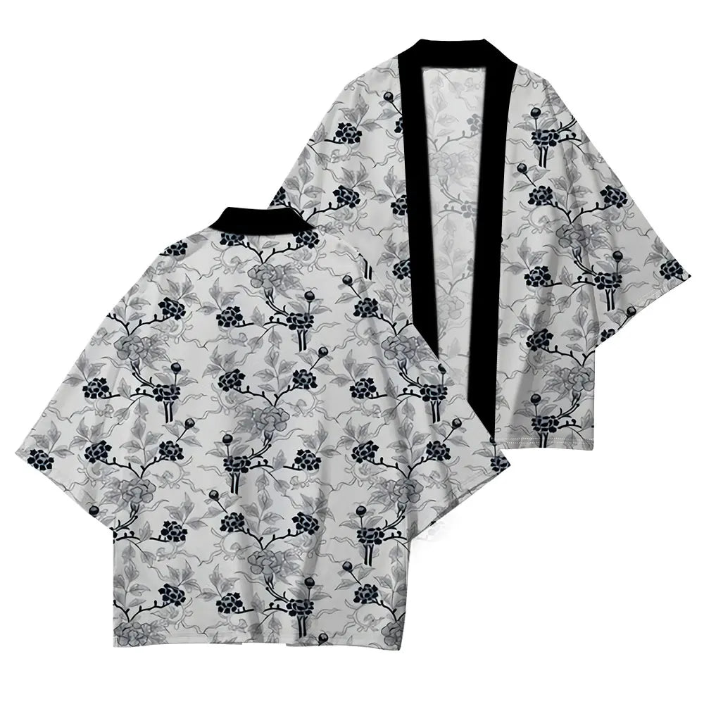 Casual Japanese Kimono Japanese Traditional Clothing Simple Printing Process Loose Comfortable High Quality Cardigan Half Sleeve