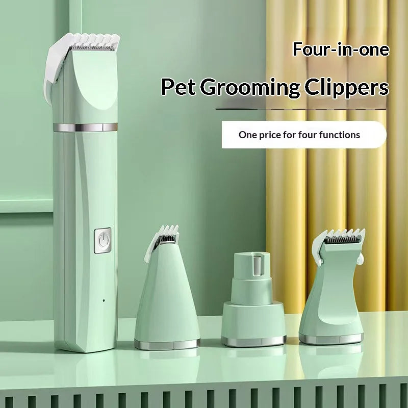 Pet Grooming Clippers for Dogs Cats Quiet Electric Trimmer Rechargeable Battery Safe Stainless Steel Blade Home Pet Hair Shaver