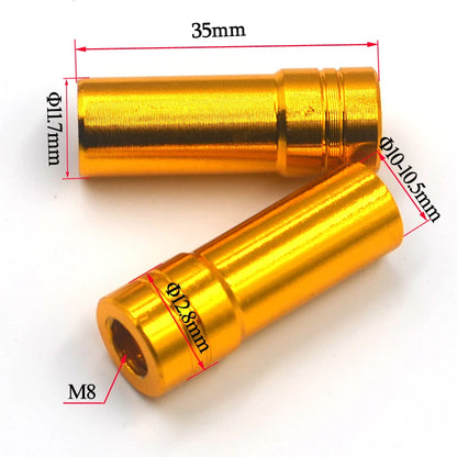 MNFT 1Pcs M8 Screw Net Handle Thread Adapter Fishing Rod Converted Into Dip Net Head Connector 2 Style Inside Diameter 10mm 12mm