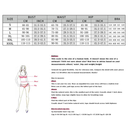 Push Up Bikini Sexy Women Swimsuit Swimwear 2025 Bikini Set Bandeau Beachwear Bathing Suit Brazilian Solid Biquini Female