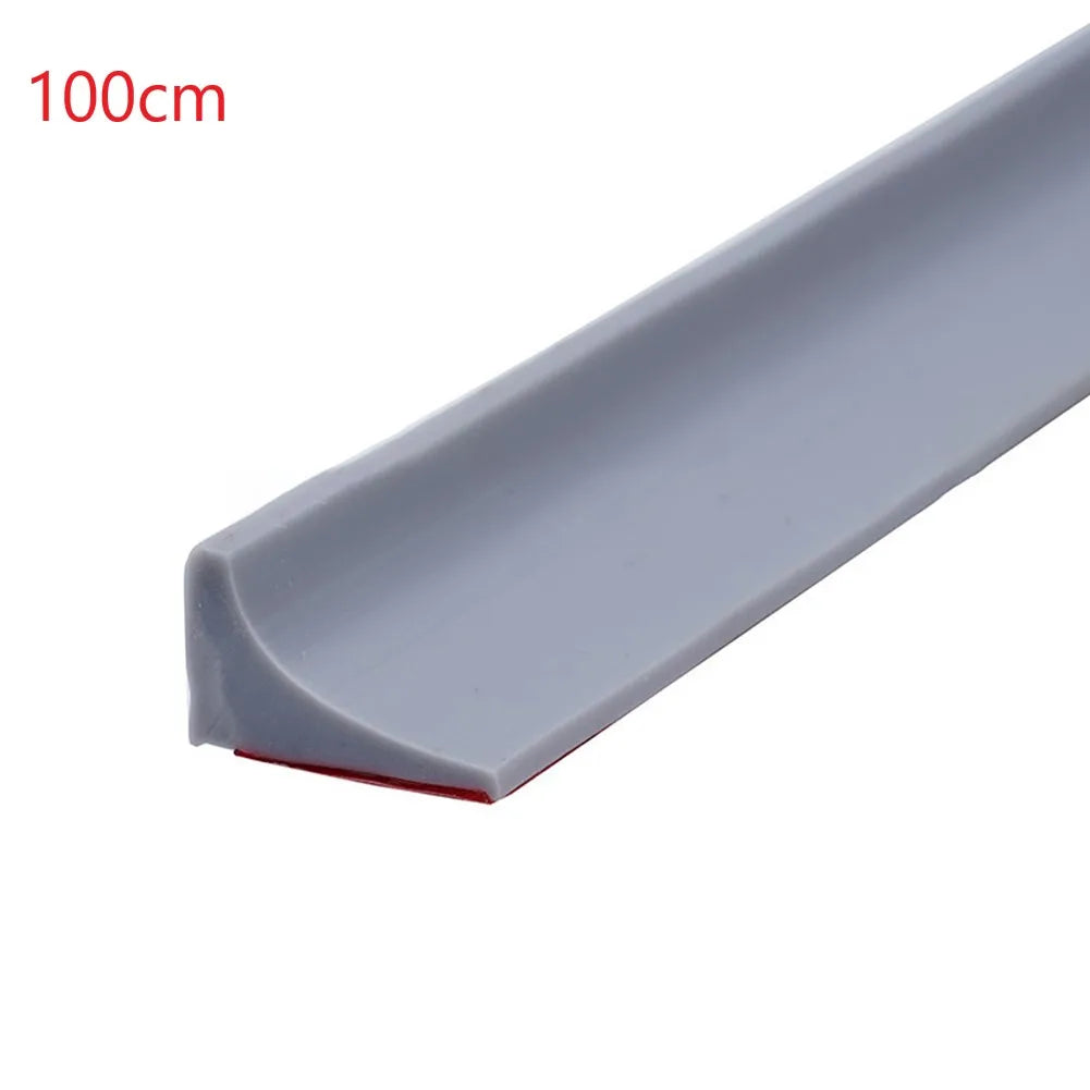 Bathroom Retention Water Barrier Strip Rubber Silicone Shower Barrier Water Stopper Kitchen Dry And Wet Separation Seal Strip