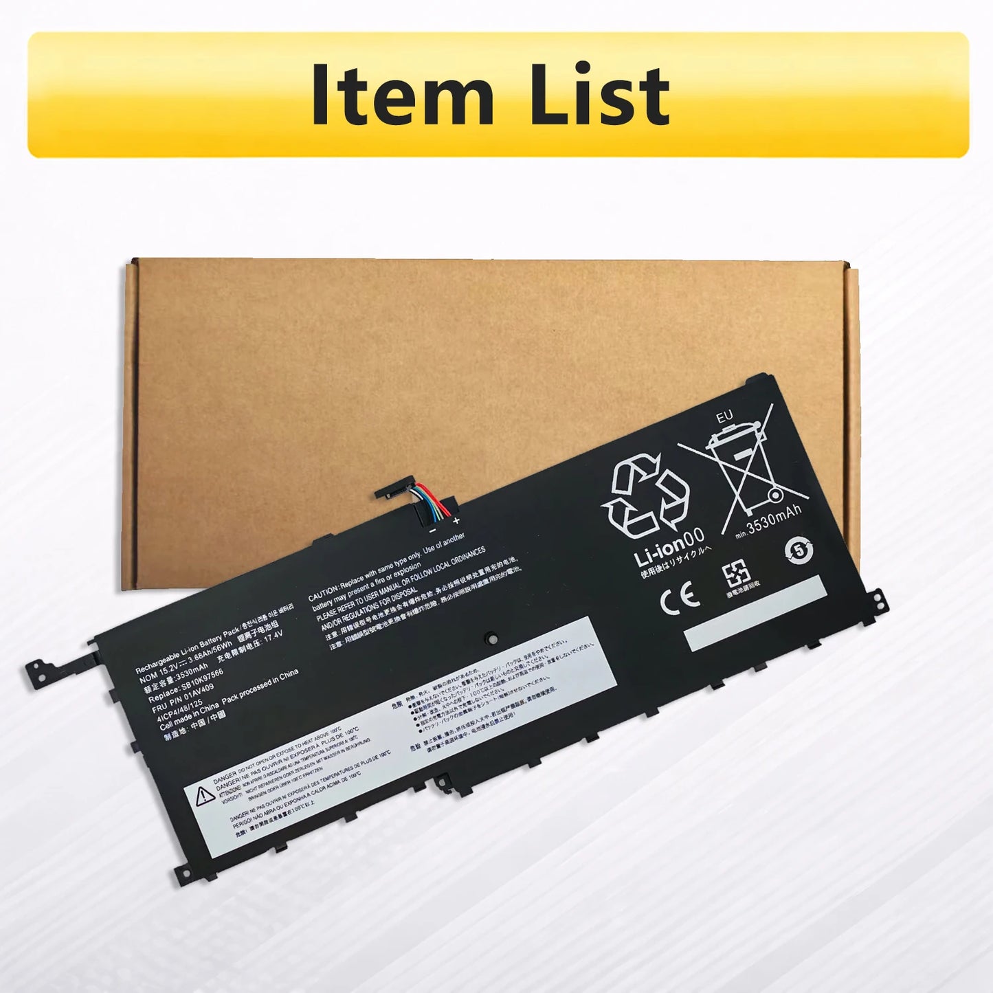 PowerHub 01AV409 00HW028 01AV440 Battery For Lenovo ThinkPad X1 Carbon 4th Yoga 1st 2nd Gen Type 20JD 20JE 20JF 20JG 20FQ 20FR