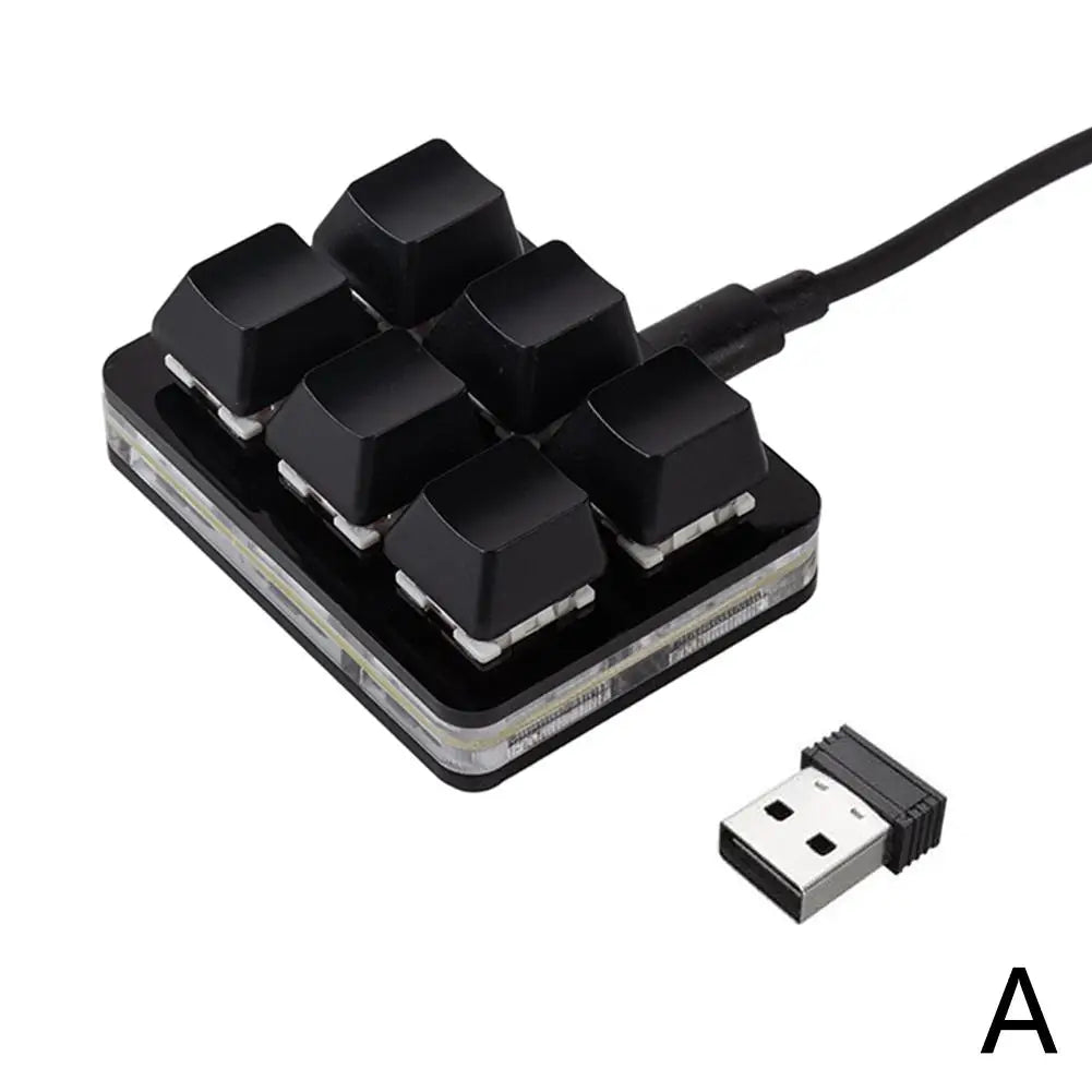 Mini 6 Keys Keyboard Bluetooth Custom Keypad Wireless Rechargeable Shortcut Dual Macro Hardware Keyboard Programmable Drawing