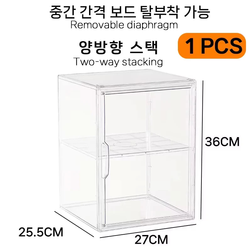 Multifunctional Foldable Storage Box Organizer for Figurines, Jewelry, Makeup, Blind Box, Bag Display – Super Big Acrylic Case