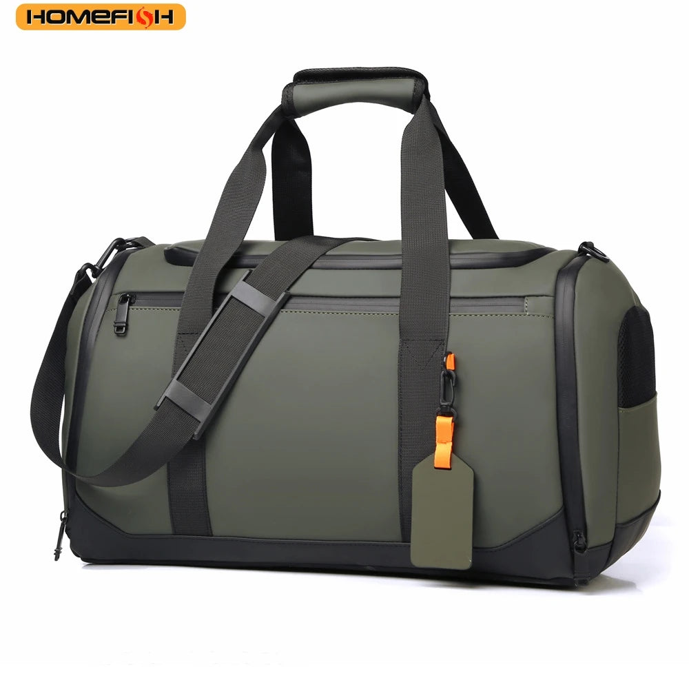 HOMEFISH Large Capacity Travel Duffel Bag - Durable Oxford Cloth, Spacious & Stylish Overnight Sports Gym Bag with Multiple