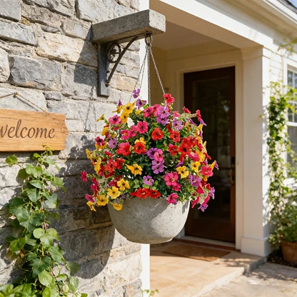 Artificial Flowers for Outdoor Indoor Garden Home Decoration Faux Daisy with Eucalyptus Leaves Fake Plants Greenery Porch Patio