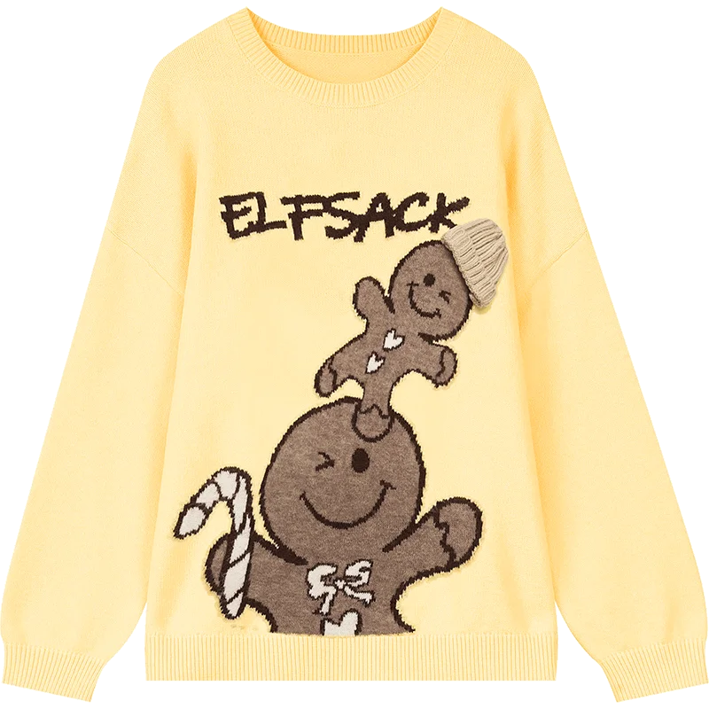 ELFSACK 2024 Autumn New Arrivals Colorful Christmas Y2K sweater Knitwear for women