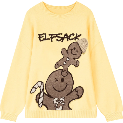 ELFSACK 2024 Autumn New Arrivals Colorful Christmas Y2K sweater Knitwear for women