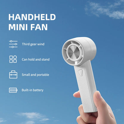 Portable Handheld Fan Hand-held 1800mAh Mini Home USB Charging Fan High Speed USB Charging Outdoor Camping Cooling Handheld Fan