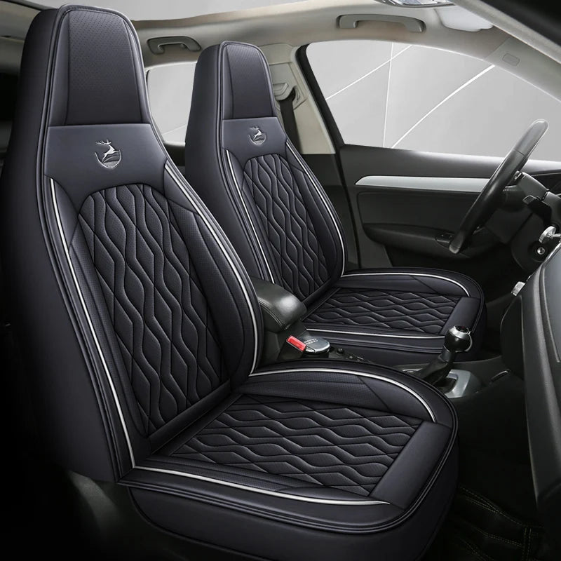 Universal Single  Car Seat Cover - Full-Wrap Design  Perforated PU Leather (Breathable & Durable), All-Season Fit for Most Cars