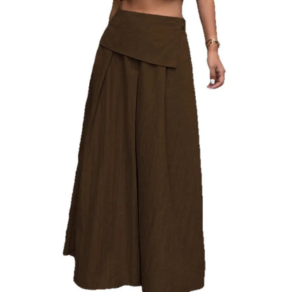 2025 Autumn Women Solid Slim Fishtail Skirt Spring In Elegant Fashion High Waist Fold Skirts Lady Causal Street Short Dress Sexy