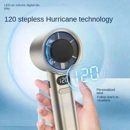 Lenovo 5000mah Handheld Mini Fan Electric Hand Fans Ice Compress High-Speed Cooling USB Rechargeable Portable LED Display Fan