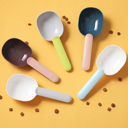 Portable Multi - function Pet Supplies for Cat, Dog, Puppy, Kitten: Feeding Spoon, Food Shovel, Scoop with Sealing Bag Clip