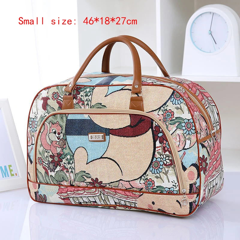 2022 Fashion Cartoon Print Travel Bags for Women Large Travel Handbag Men Weekend Multifunctional Duffle Bag Shoulder Travel Bag