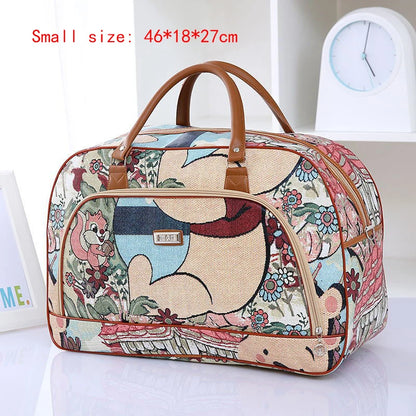 2022 Fashion Cartoon Print Travel Bags for Women Large Travel Handbag Men Weekend Multifunctional Duffle Bag Shoulder Travel Bag
