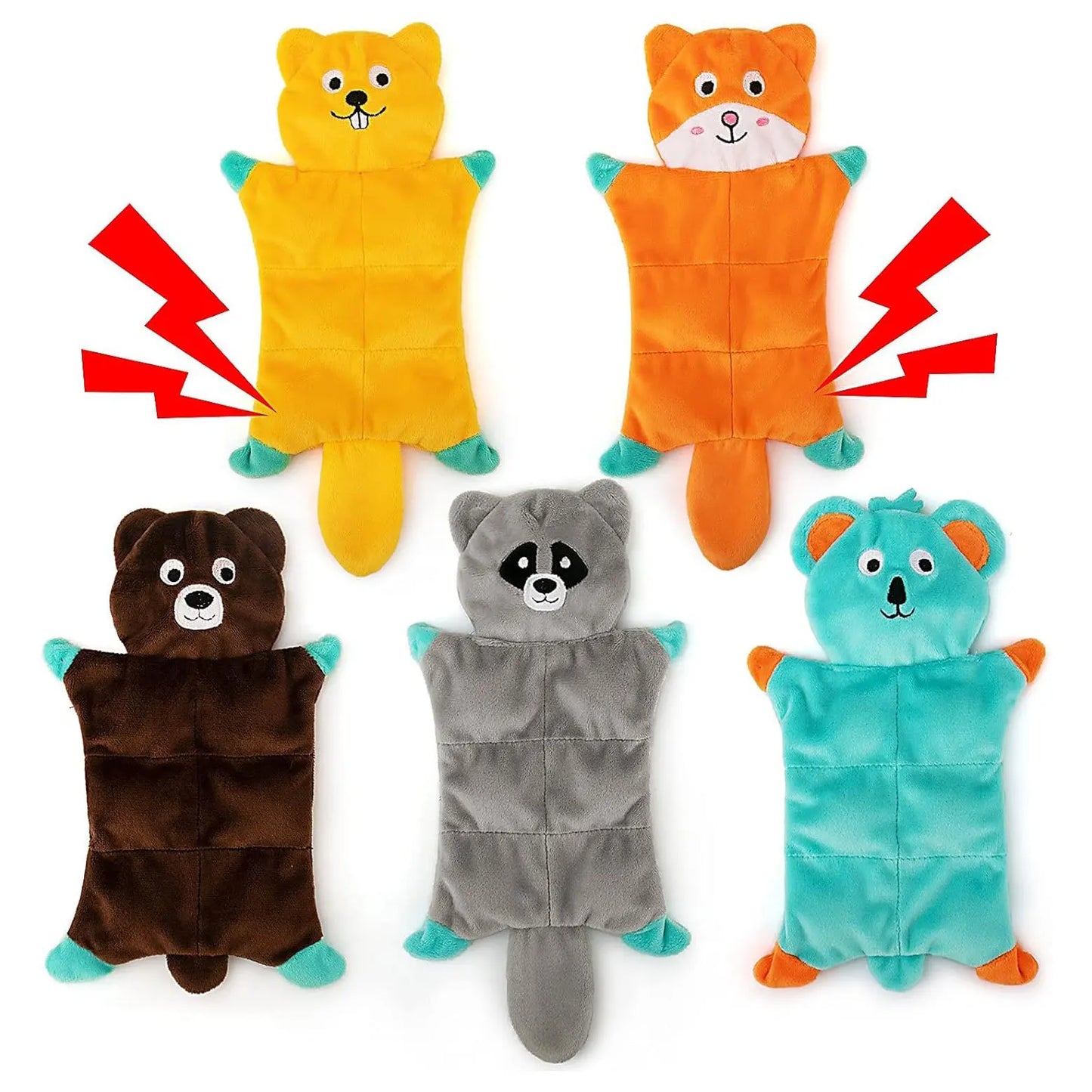 Dog Vocal Toys Cute Non-stuffed Soft Plush Toy Puppy Educational Teething Chew Toys Pet Supplies for Small Medium Dogs