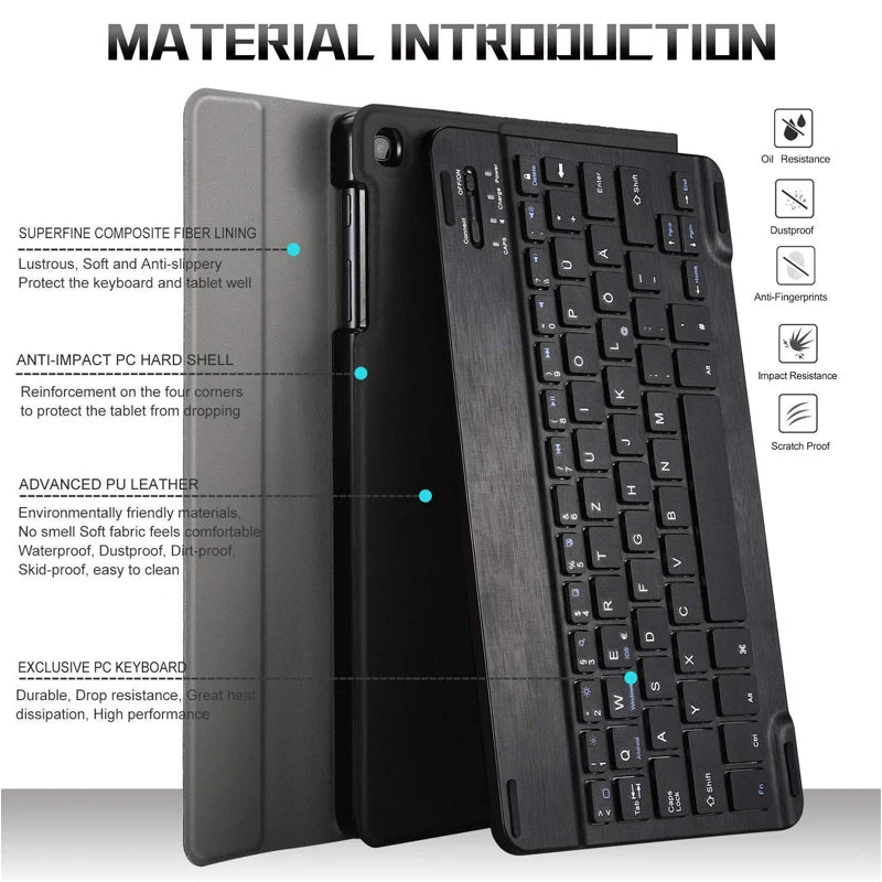 Smart Cover for Lenovo Tab M10 HD 2nd Gen Case TB-X306F TB-X306X Case Wireless Keyboard Lenovo Tab M10 HD Gen 2 10.1 Funda