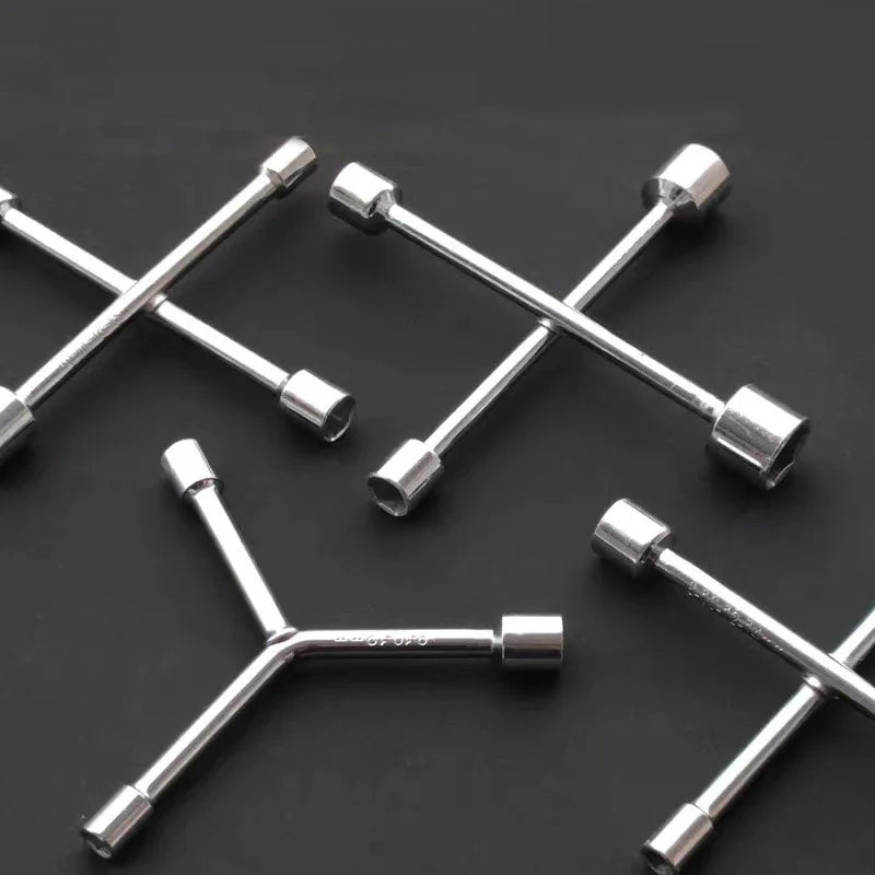 Mini Portable Cross Wrench Trident wrench Herringbone wrench Hexagonal socket tire wrench Multifunctional triangular wrench
