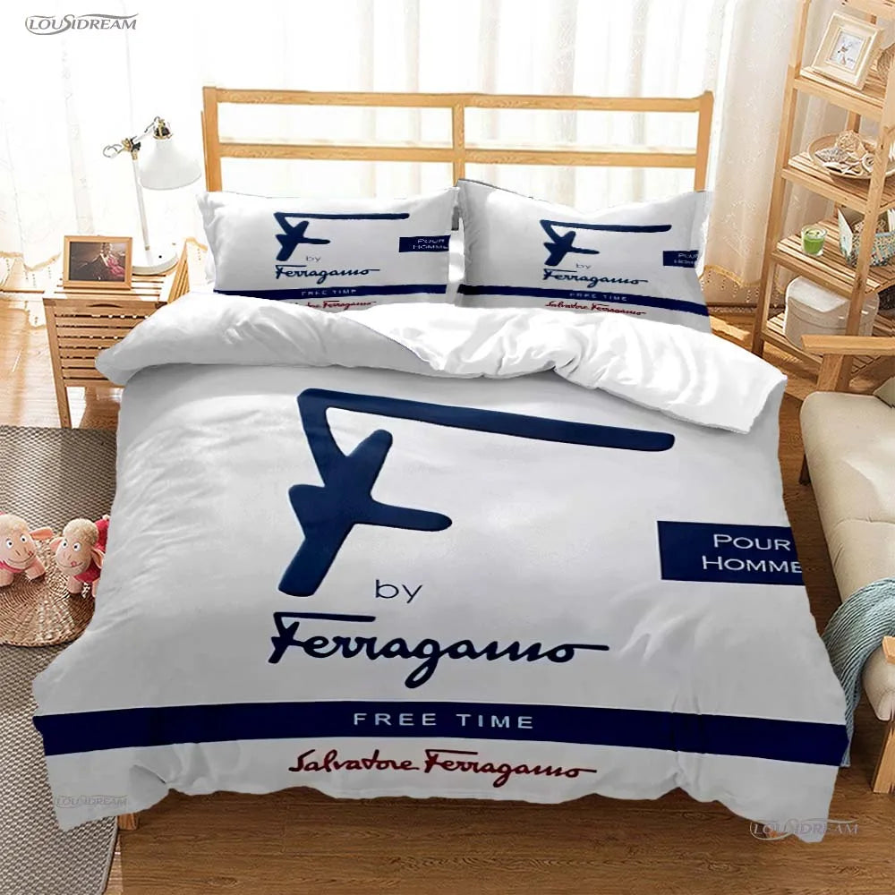 Fshion Luxury Brand Casal All Season Duvet Cover Comforter Bedding Set Soft Quilt Cover and Pillowcases Single/Double/Queen/King