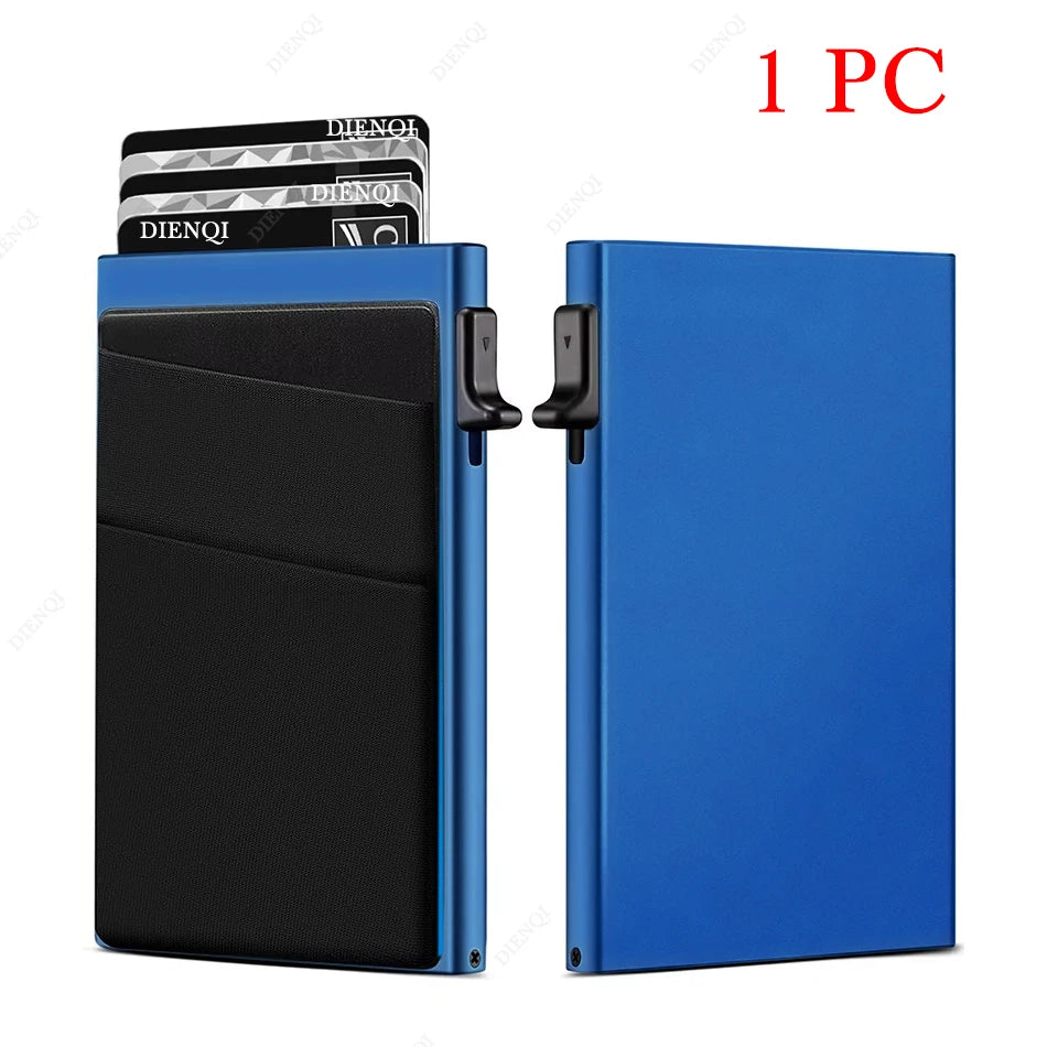 Rfid Credit Card Holder Men Thin Slim Mini Minimalist Wallets Luxury Metal Bank ID Cardholer Case Wallet for Men Choice Purses