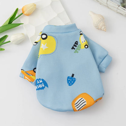 New Dog Clothes For Small Dogs Cartoon Printed Soft Pet Dog Sweater Clothing For Dog Winter Chihuahua Clothes Warm Pet Outfit