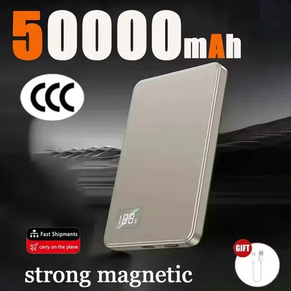 Lenovo 500000mAh PD22.5W Magnetic Power Bank 2027NEW Fast Charging Wireless External Battery For Magsafe For Xiaomi iPhone