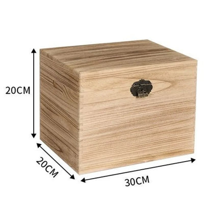 Wood Storage Box Wooden Accessory Storage Boxes Large Organizer Containers Modern Multifunctional Organization Bin with Lid