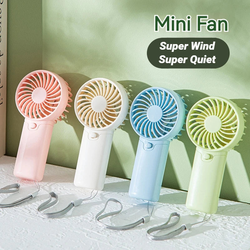 Portable Handheld Mini Fan for Summer Cooling Compact Desk Fan with Strong Airflow Simple Design Ideal for Outdoor travel Use