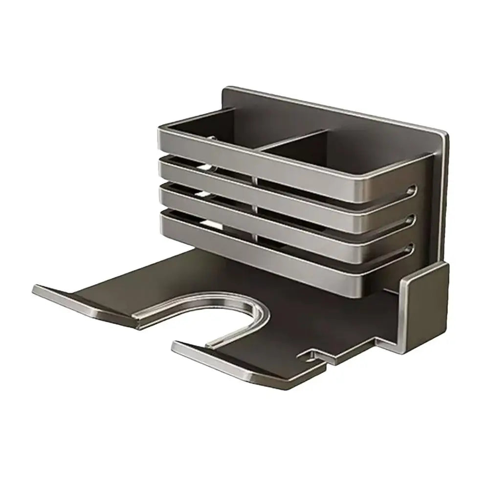Bathroom Shelf on The Wall Without Drilling Multifunctional Storage Shelves Organizer Bathroom Hair Dryer Holder Toilet Cradle