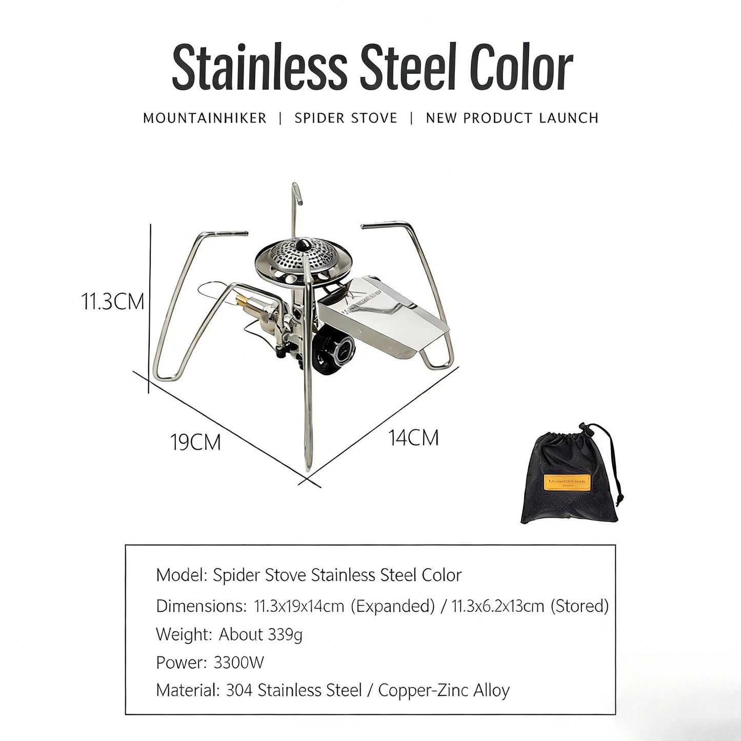 Mountainhiker Outdoor Portable Folding Spider Stove Camping Picnic Stove Barbecue Stove Household Stove with Holder