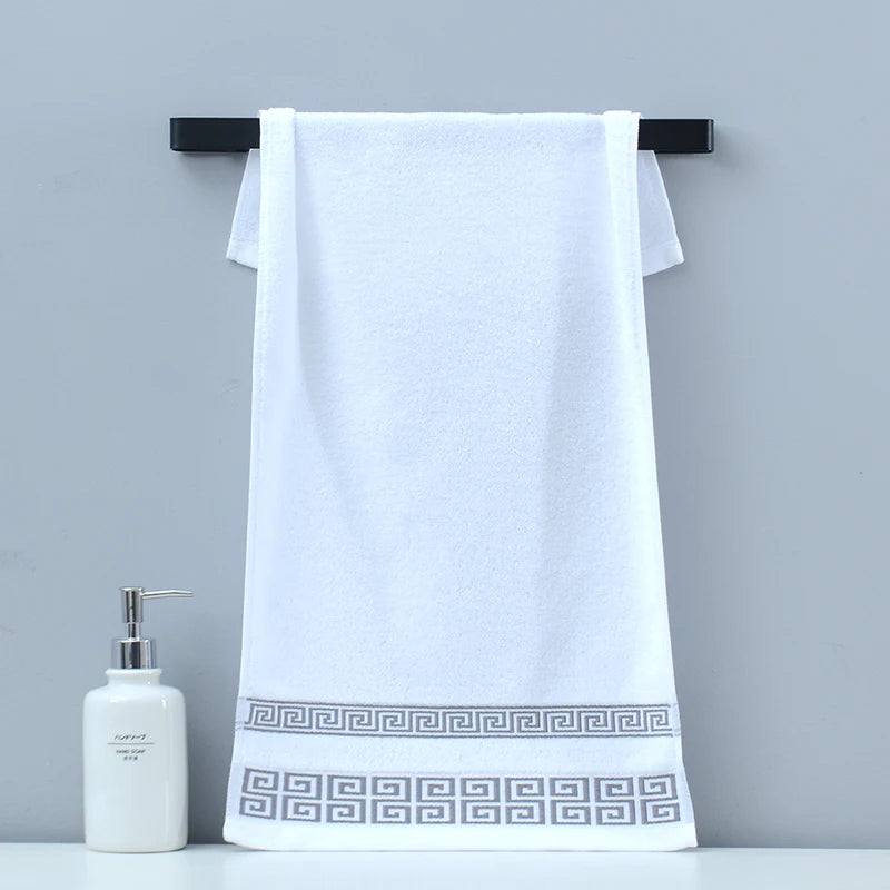 1/4/6pcs Embroidered Cotton Towel Set Bathroom 34x74cm/70x140cm Bath Towel Cover Personalized Sport Gift Big Towels Blue Green