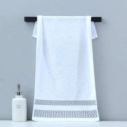1/4/6pcs Embroidered Cotton Towel Set Bathroom 34x74cm/70x140cm Bath Towel Cover Personalized Sport Gift Big Towels Blue Green